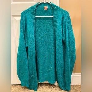 Vintage Gearing Up teal cardigan